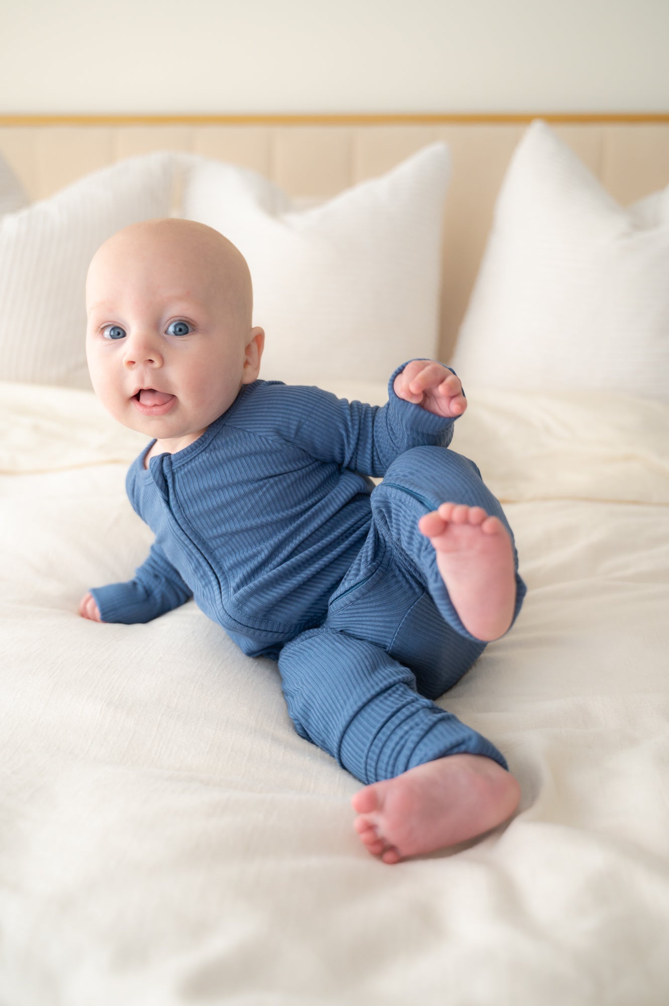 ZIP ROMPER - Arctic Ribbed - Mack & Harvie