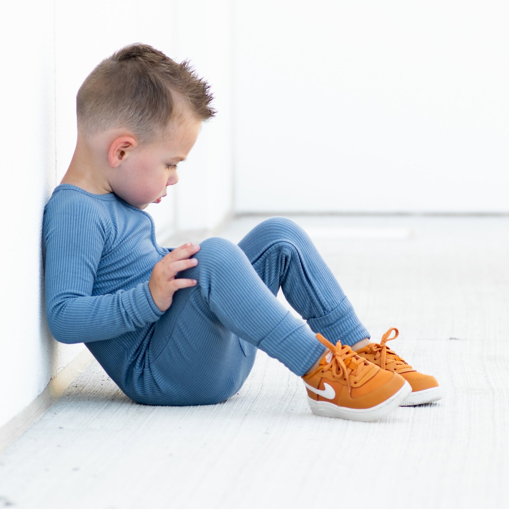 ZIP ROMPER - Arctic Ribbed - Mack & Harvie