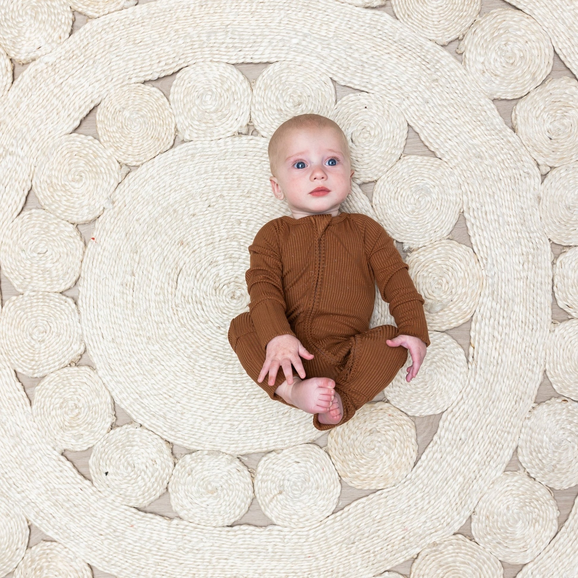 ZIP ROMPER - Bark Ribbed - Mack & Harvie