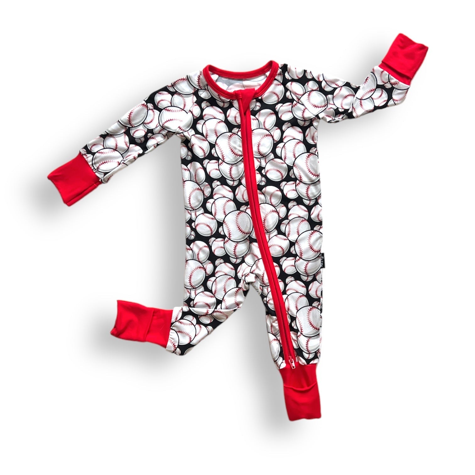 ZIP ROMPER - Baseballs - Mack & Harvie