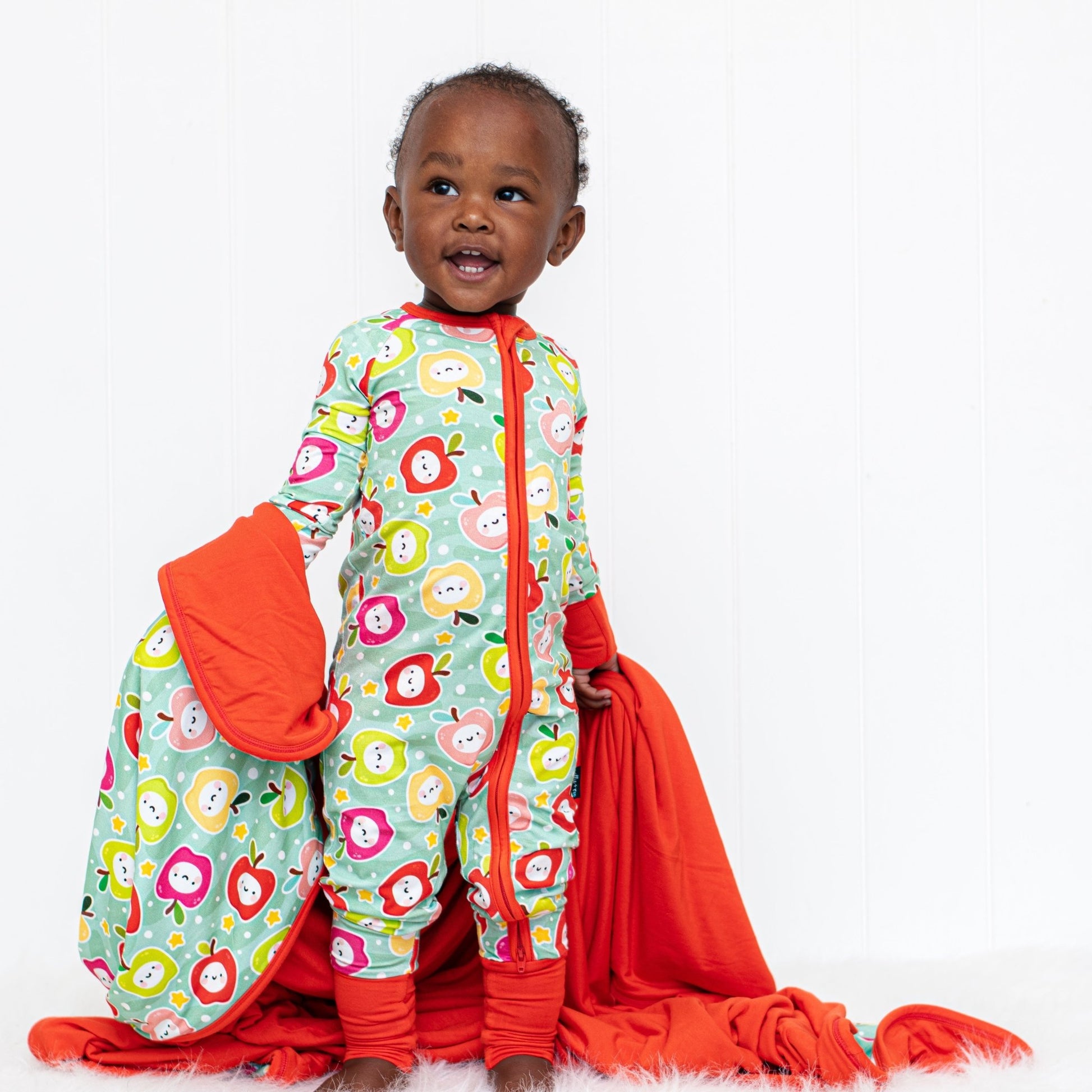 ZIP ROMPER - Kawaii Apple - Mack & Harvie