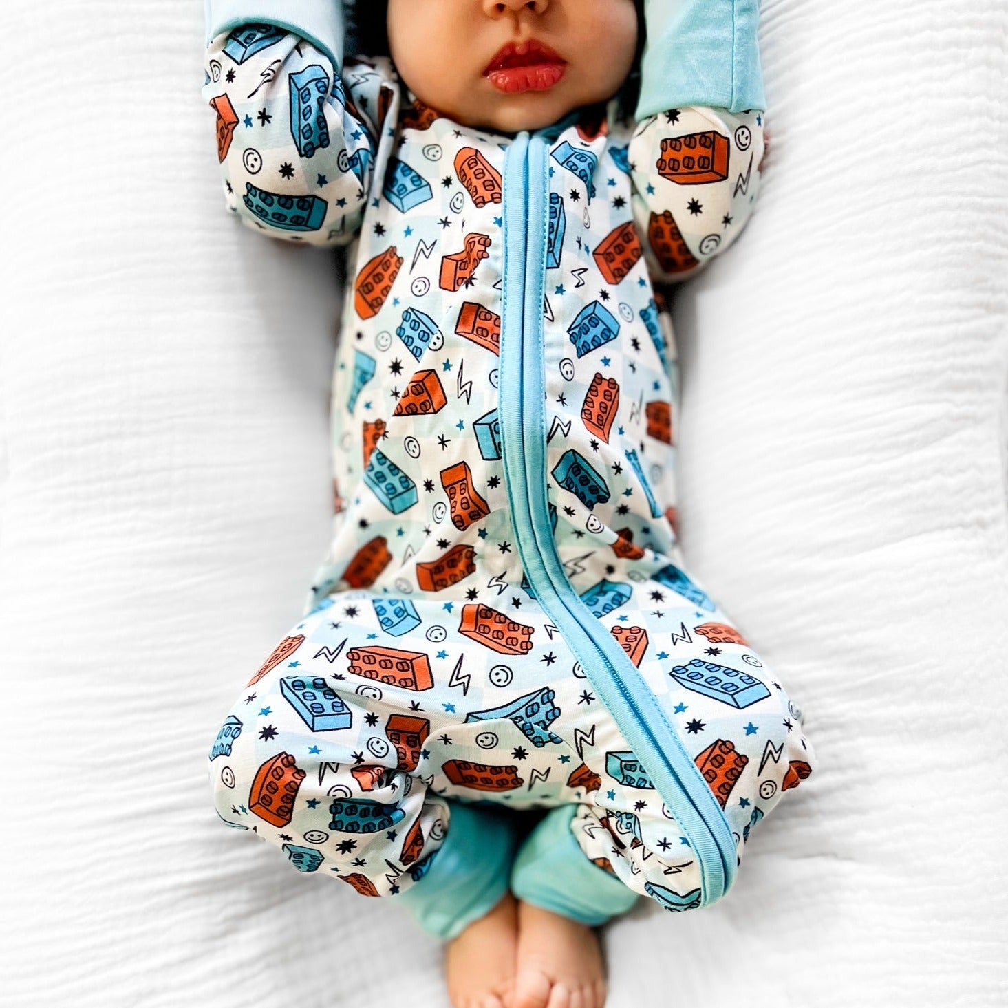 ZIP ROMPER - Legos - Mack & Harvie