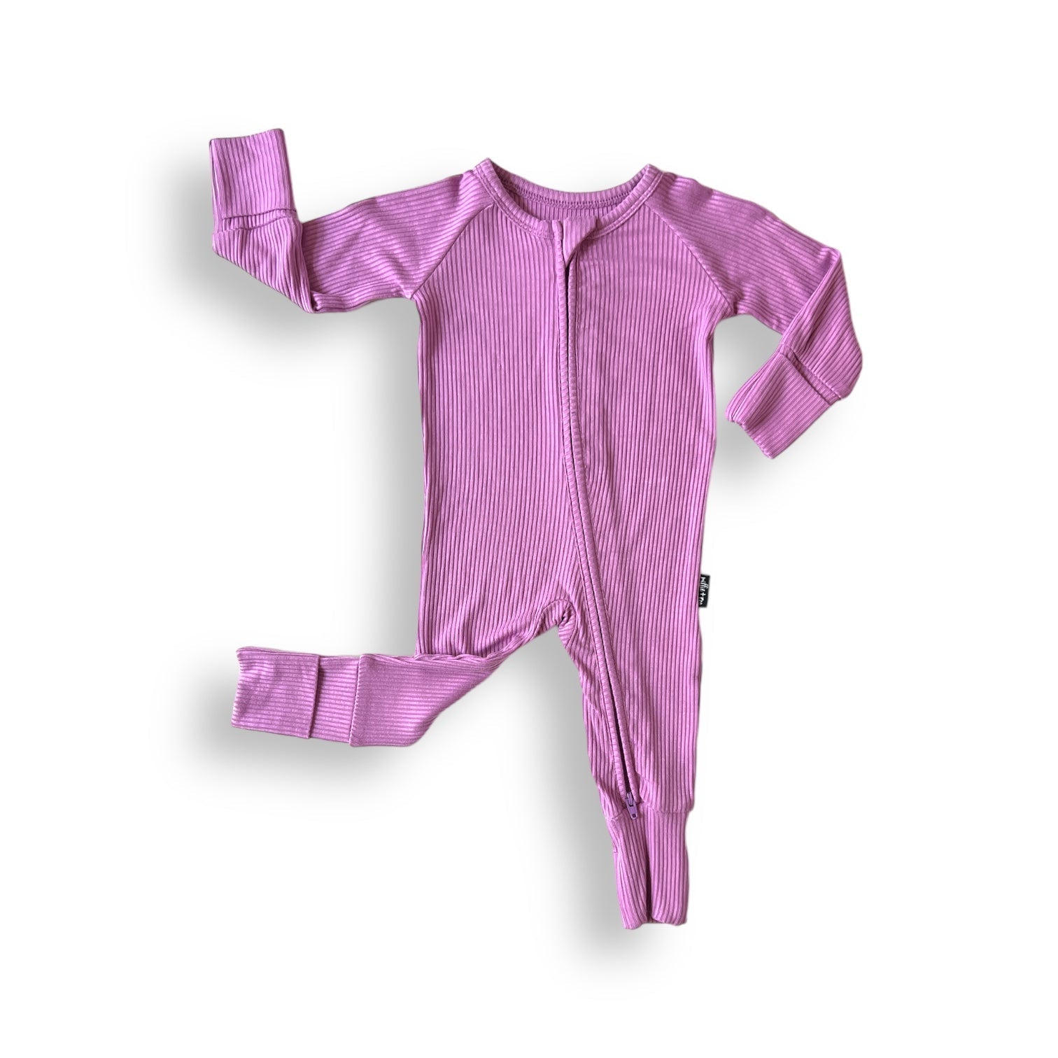 ZIP ROMPER - Lilac Ribbed - Mack & Harvie