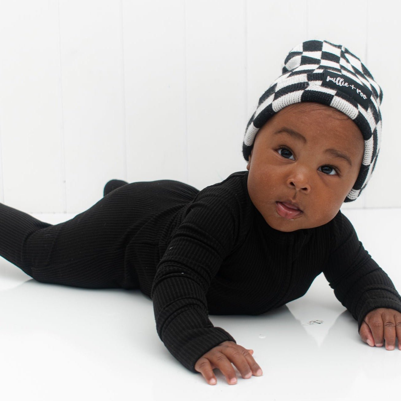 ZIP ROMPER - Midnight Ribbed - Mack & Harvie