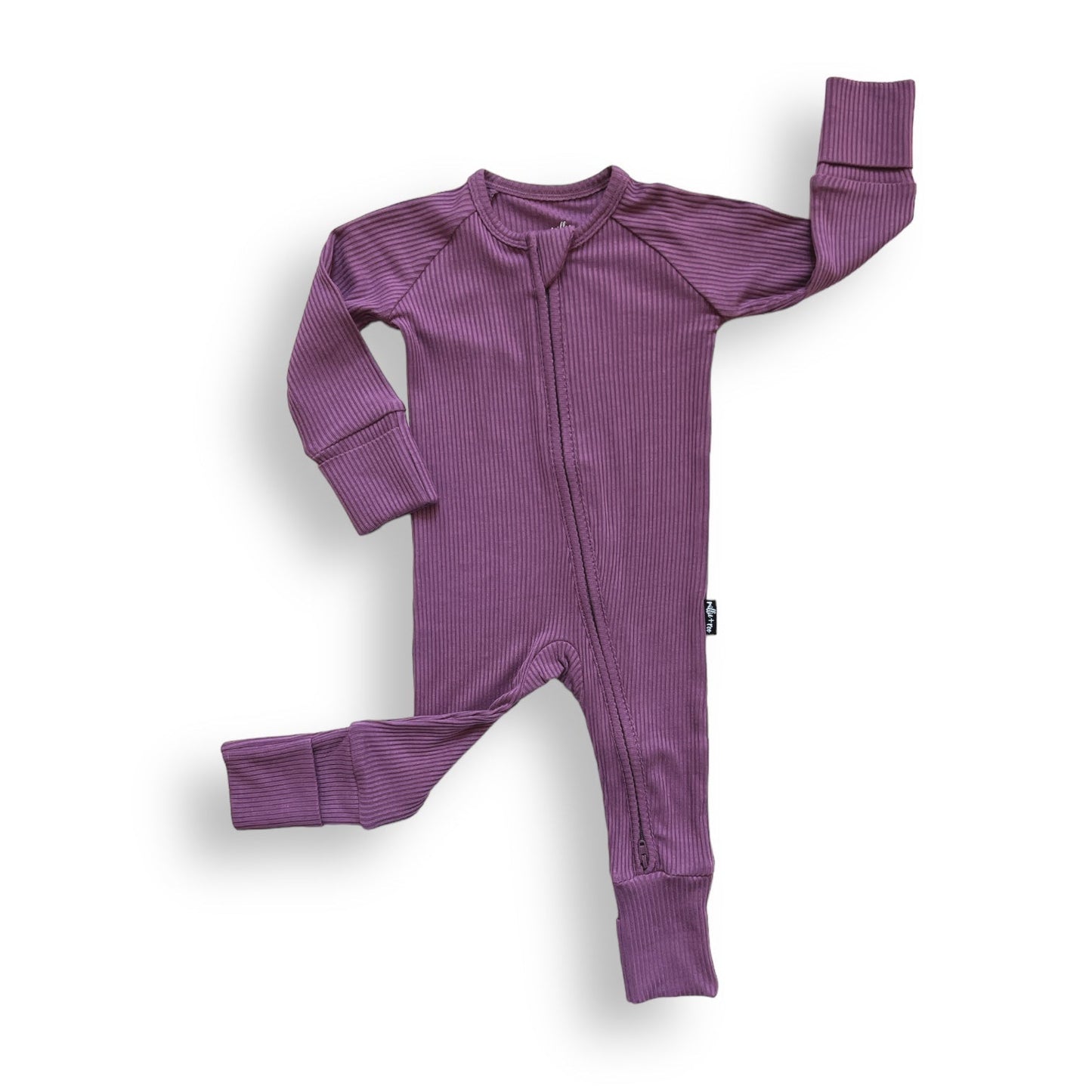 ZIP ROMPER - Plum Ribbed - Mack & Harvie