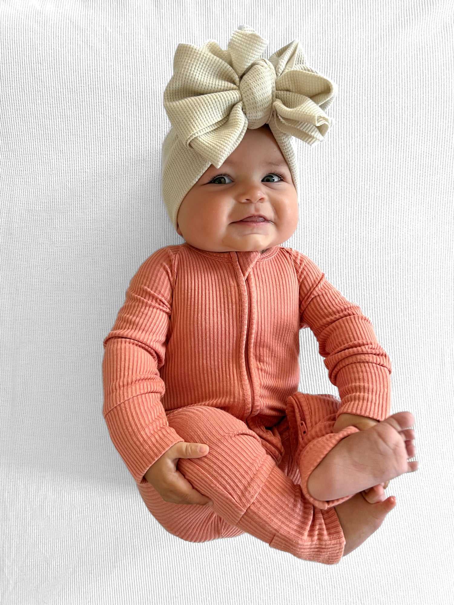 ZIP ROMPER - Red Rock Ribbed - Mack & Harvie