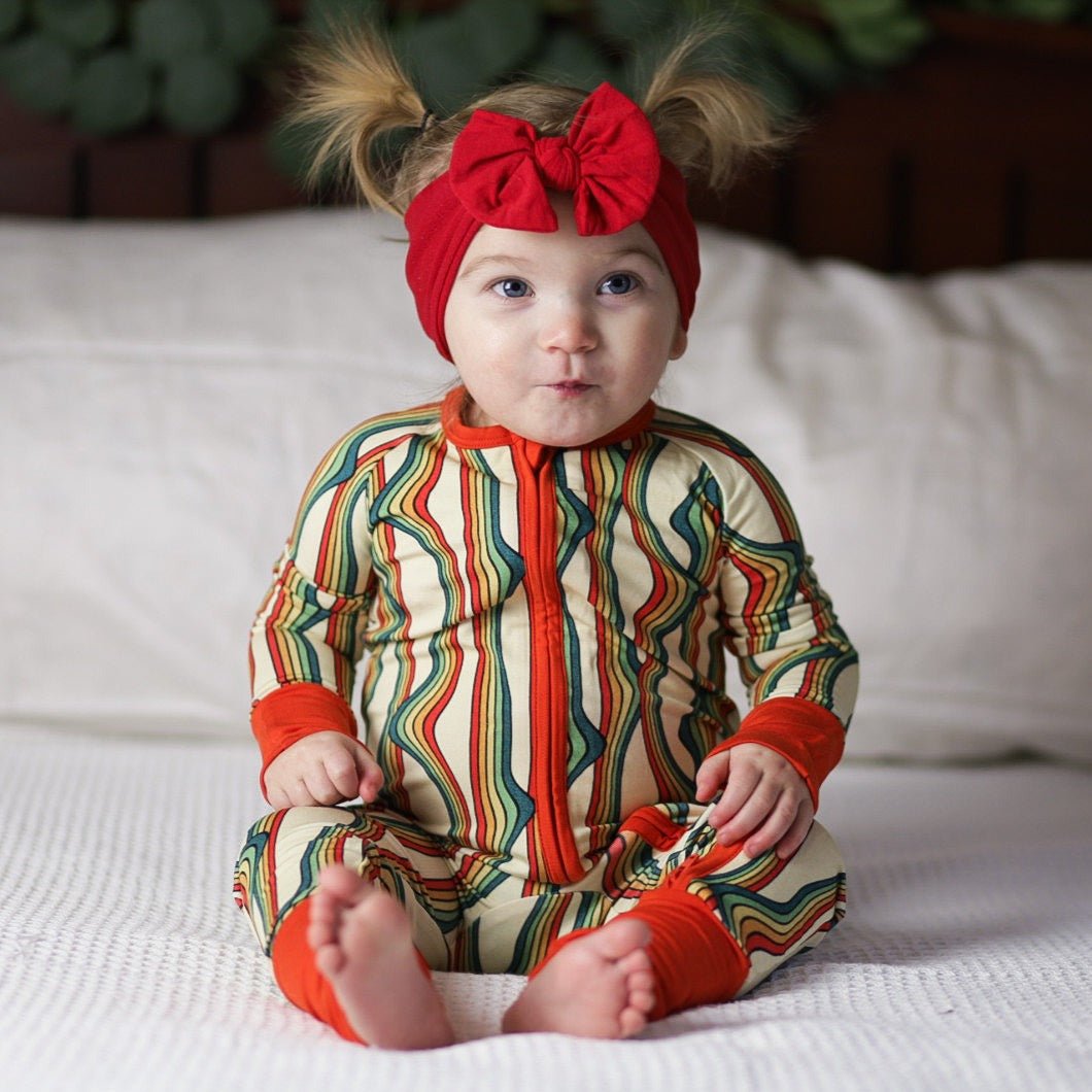 ZIP ROMPER - Retro Rainbow - Mack & Harvie