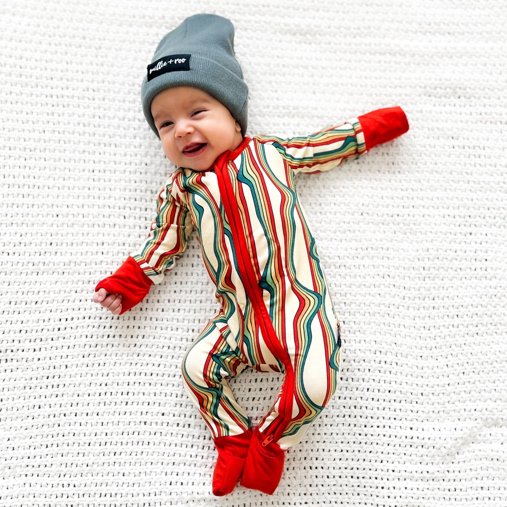 ZIP ROMPER - Retro Rainbow - Mack & Harvie