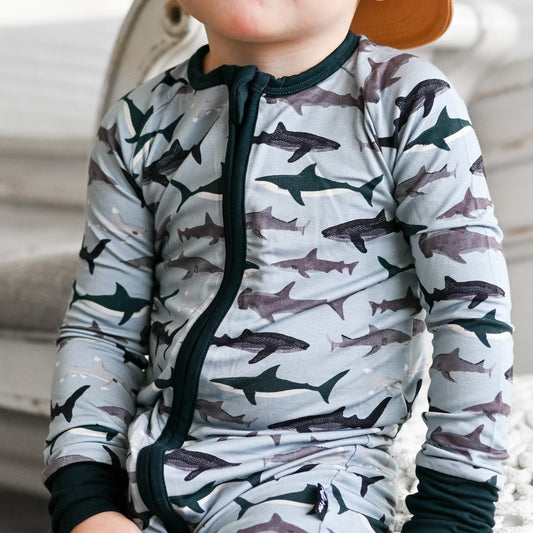 ZIP ROMPER - Sharks - Mack & Harvie