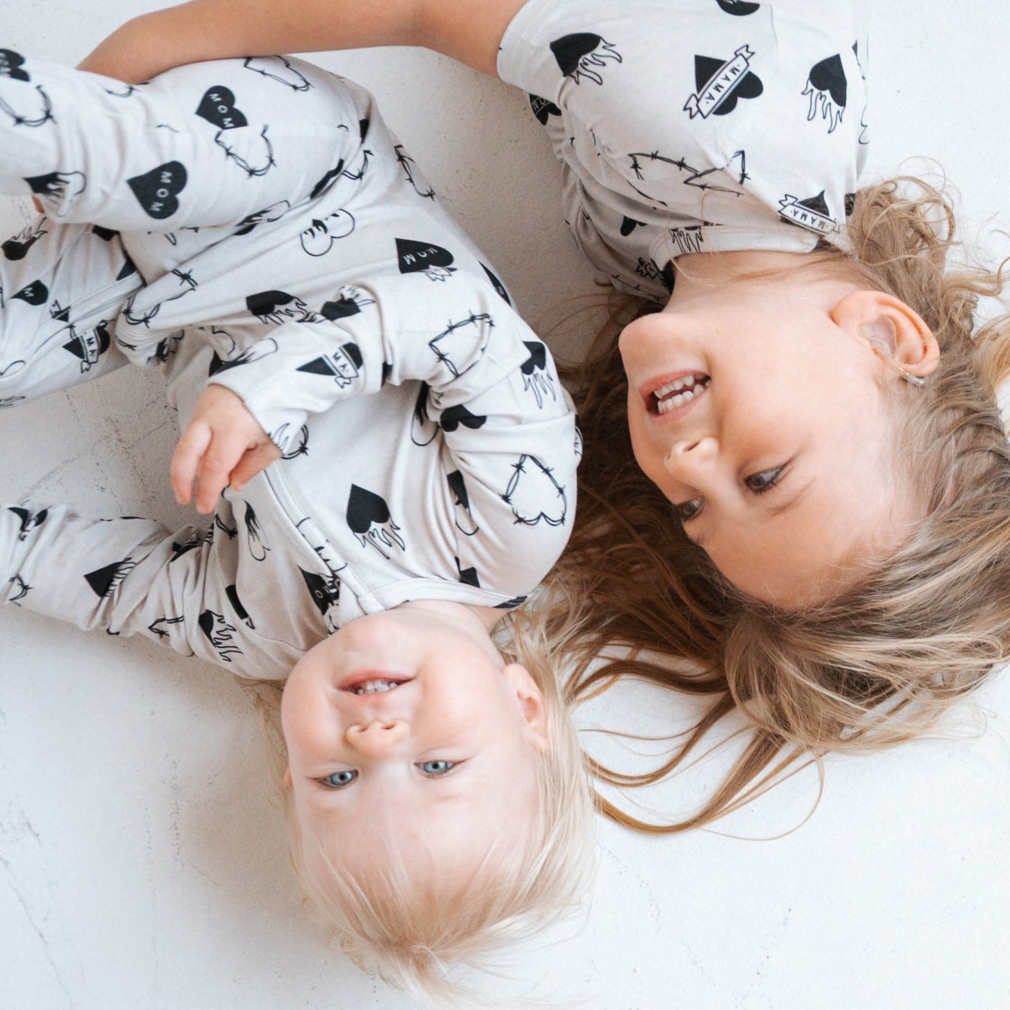 Tattoo Heart Heather Grey | Bamboo Viscose Zip Romper