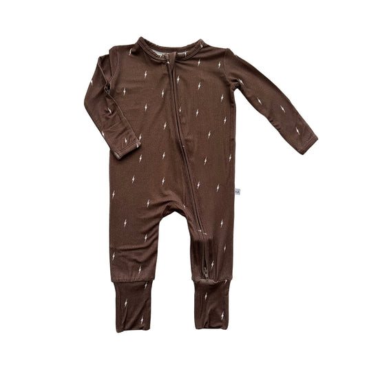 Zipper Romper - Brown Lightning - Mack & Harvie