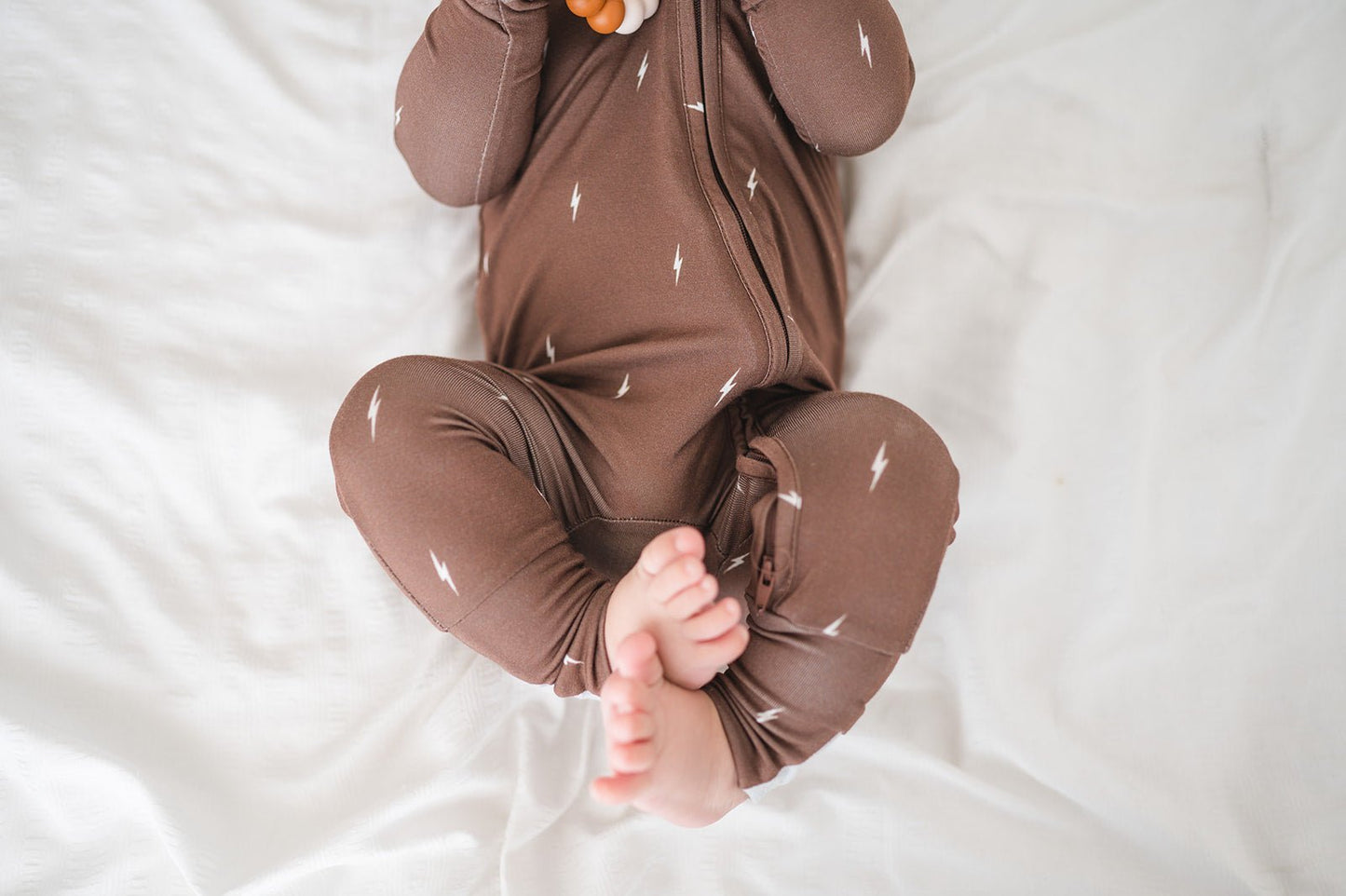 Zipper Romper - Brown Lightning - Mack & Harvie