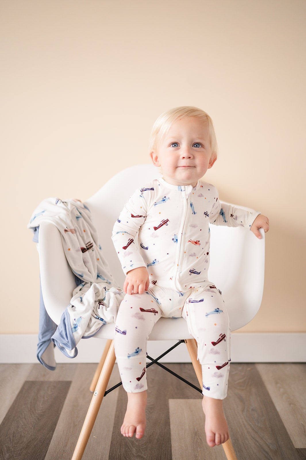 Zipper Romper - Vintage Airplane - Mack & Harvie
