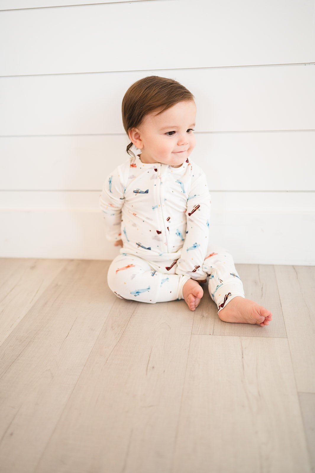 Zipper Romper - Vintage Airplane - Mack & Harvie