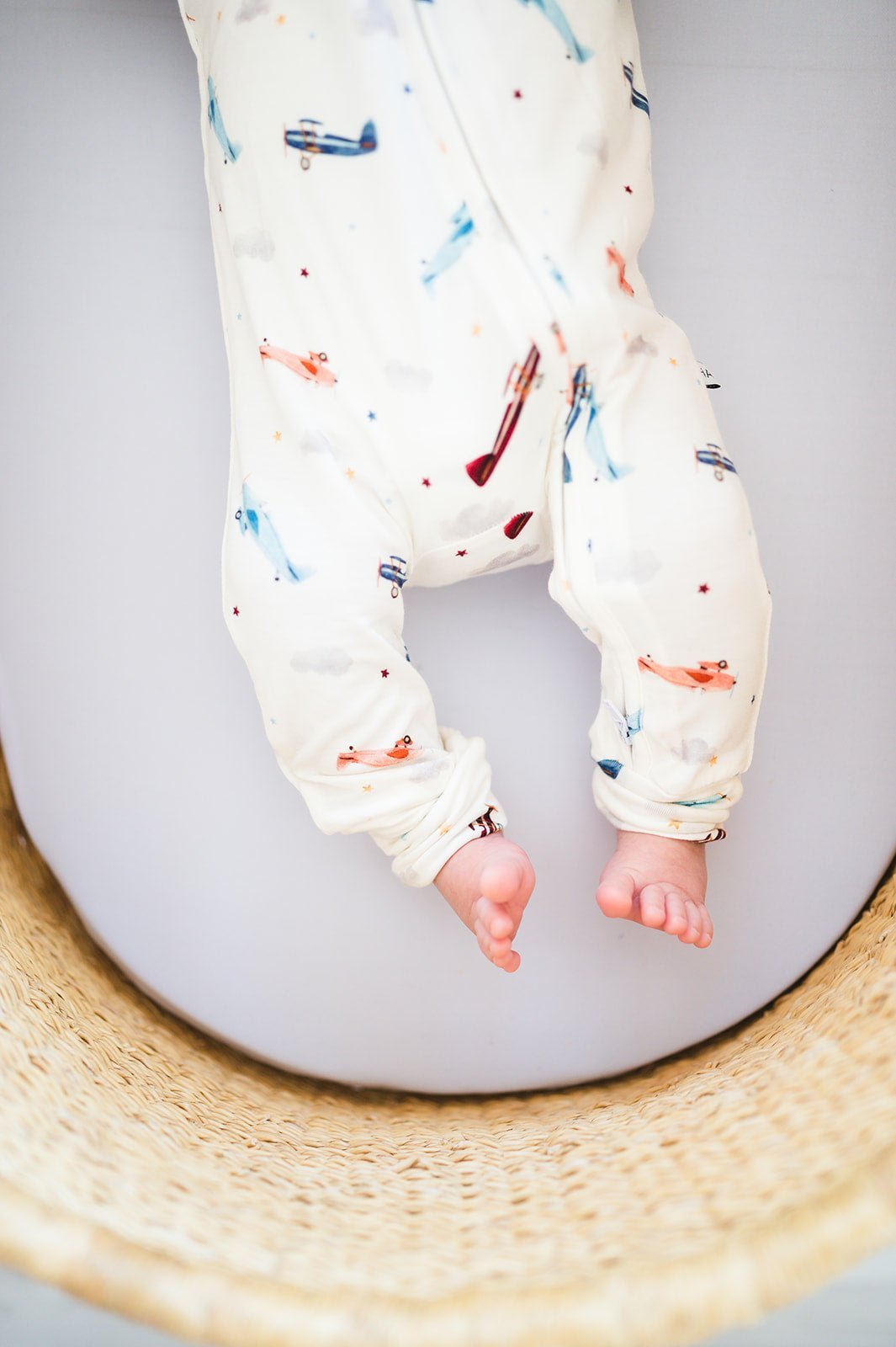 Zipper Romper - Vintage Airplane - Mack & Harvie
