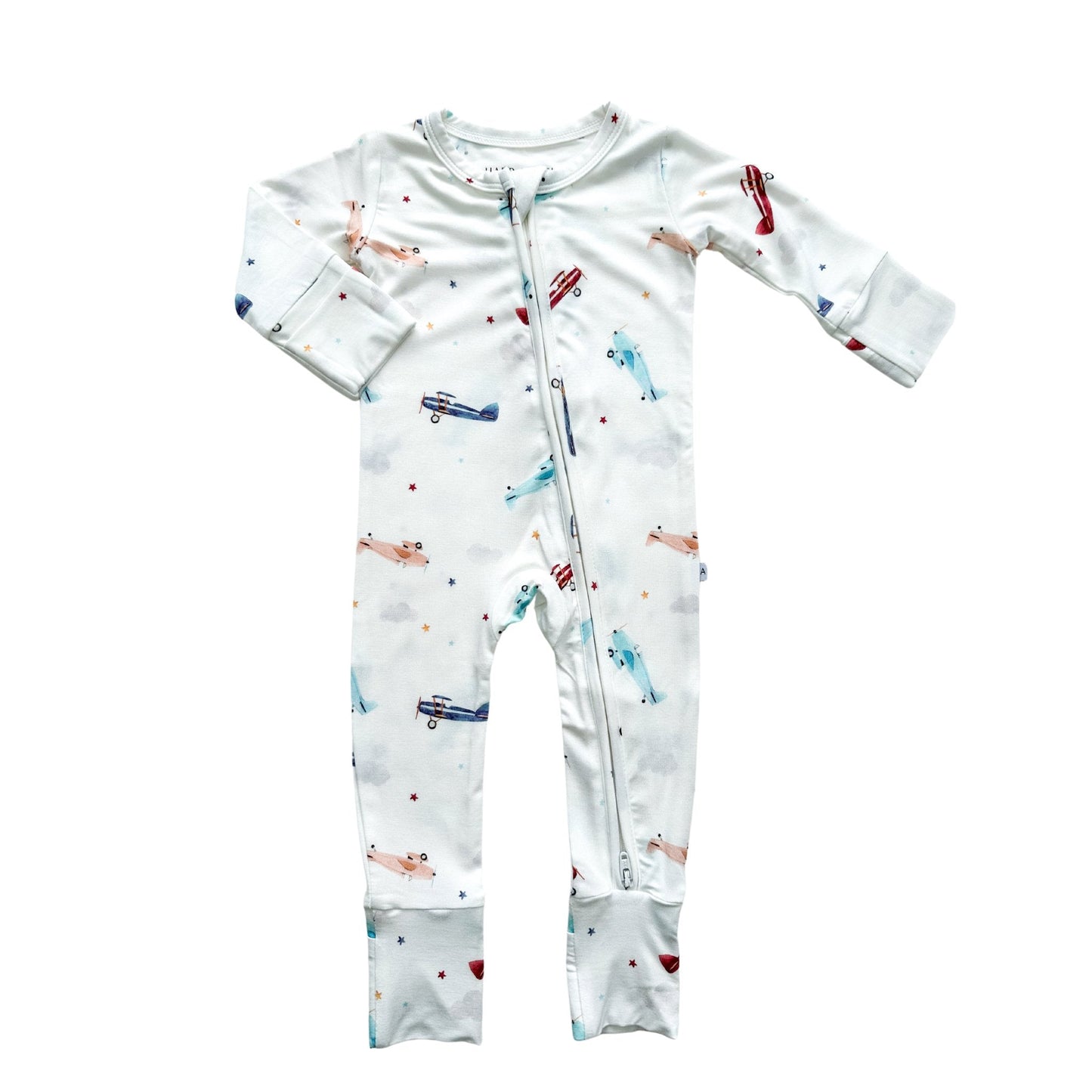 Zipper Romper - Vintage Airplane - Mack & Harvie