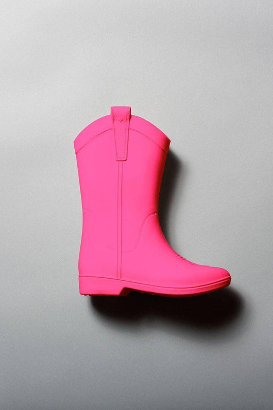 Atomic Pink Kid's All Weather Rubber Cowboy Boots - Mack & Harvie