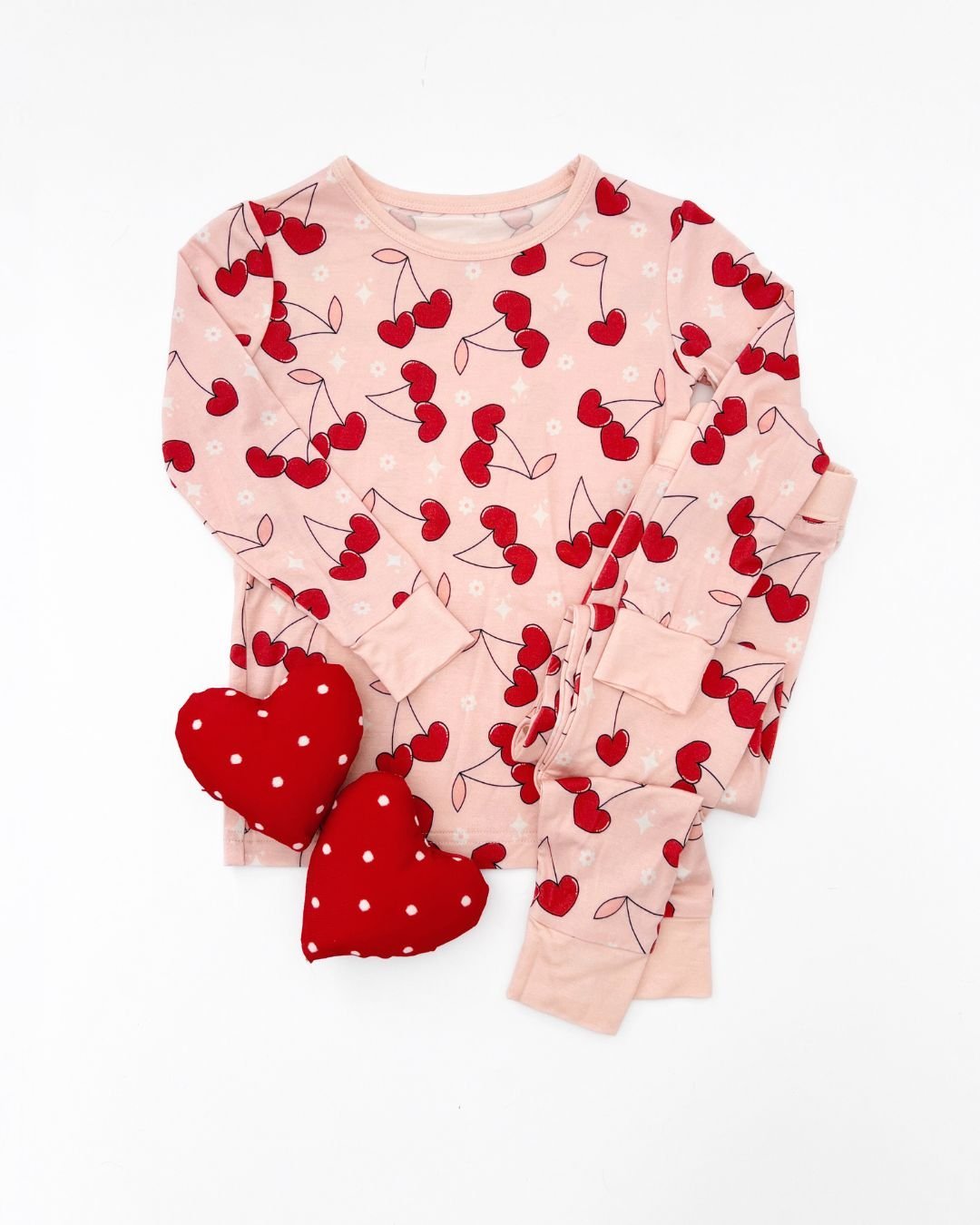 Bamboo Two Piece Set | Cherry Heart - Mack & Harvie