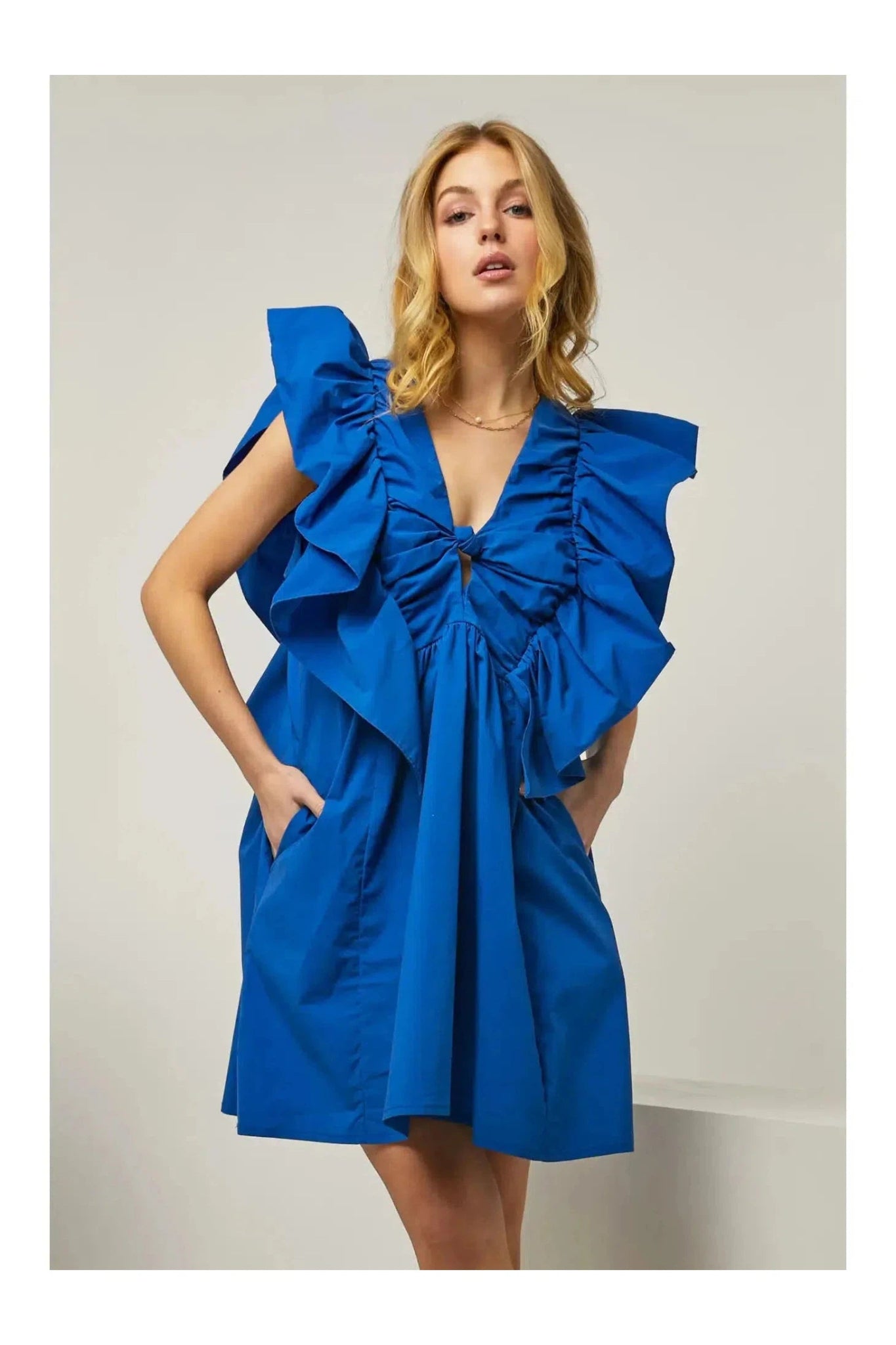 Big Ruffle Sleeve Mini Dress - Mack & Harvie
