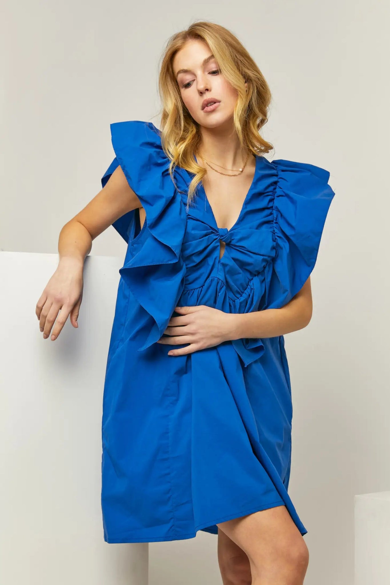 Big Ruffle Sleeve Mini Dress - Mack & Harvie