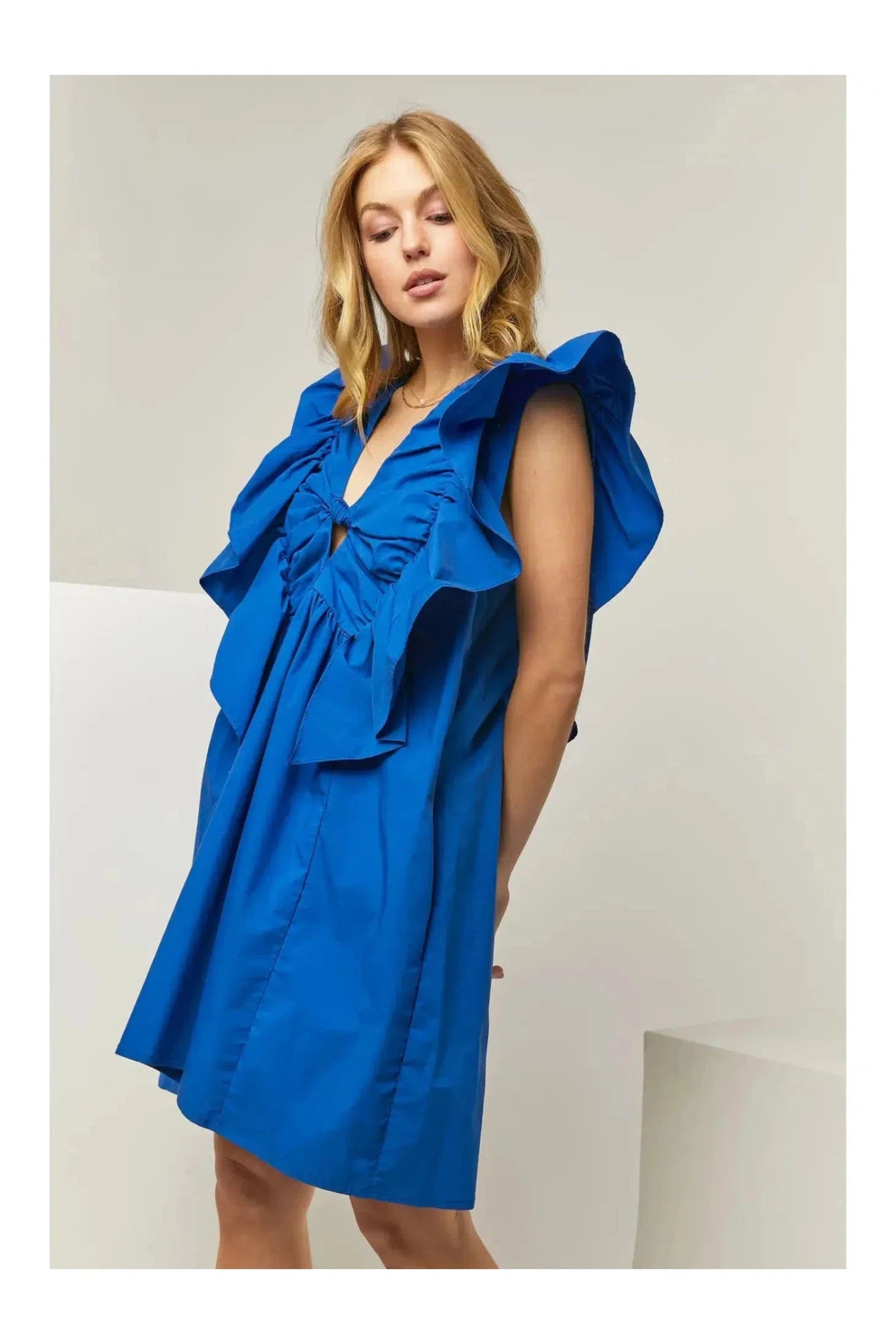 Big Ruffle Sleeve Mini Dress - Mack & Harvie