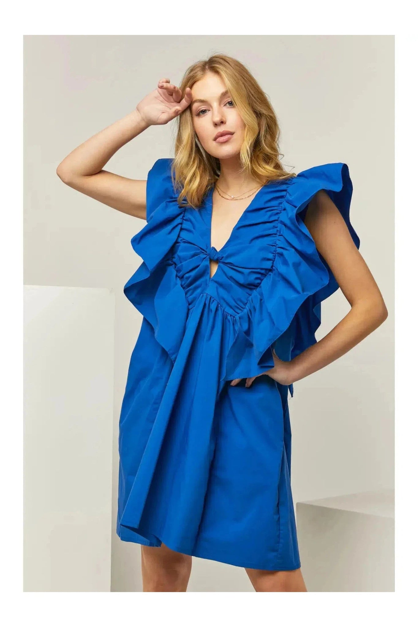Big Ruffle Sleeve Mini Dress - Mack & Harvie