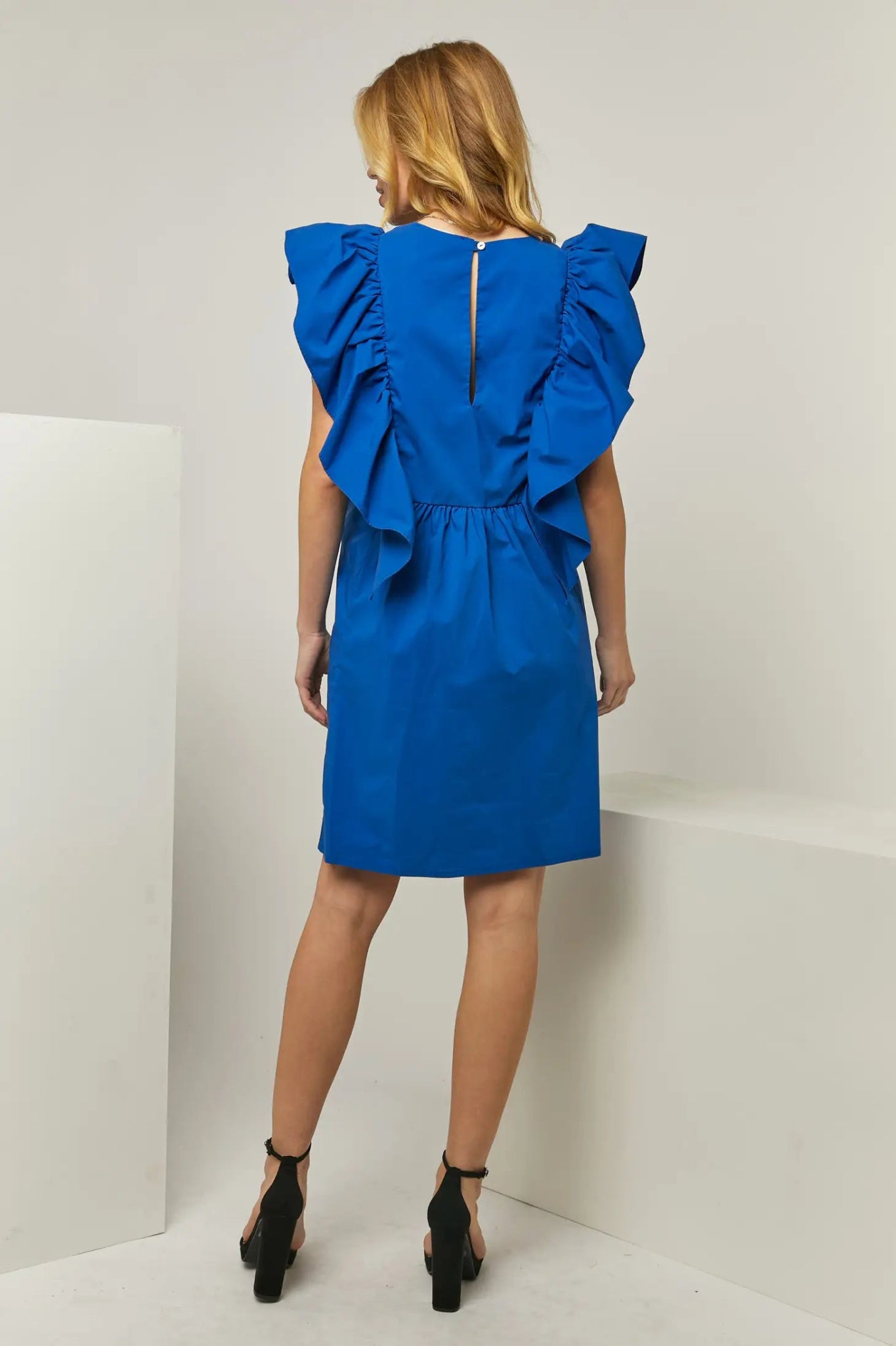 Big Ruffle Sleeve Mini Dress - Mack & Harvie