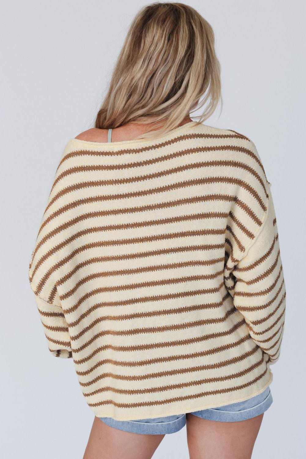 Boat Neck Long Sleeve Striped Sweater - Mack & Harvie