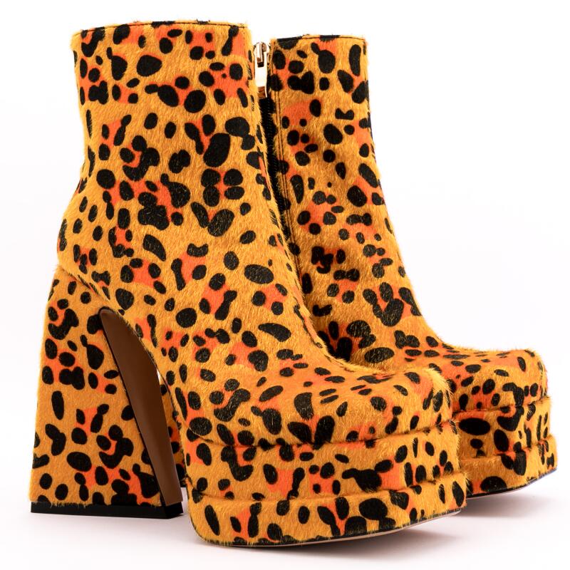 Bonnie Leopard Chunky Boot - Mack & Harvie