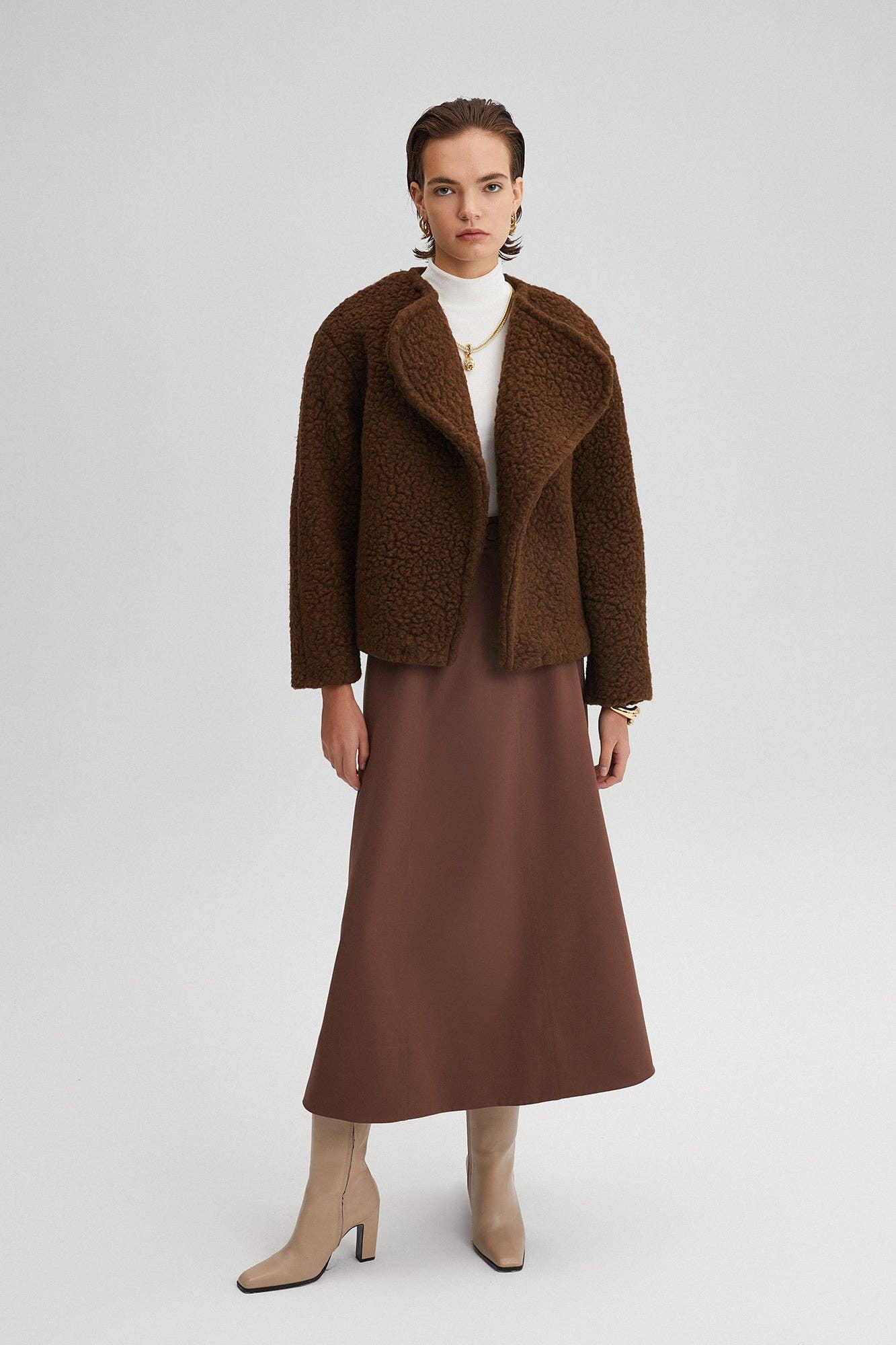 Brown Plush Coat - Mack & Harvie