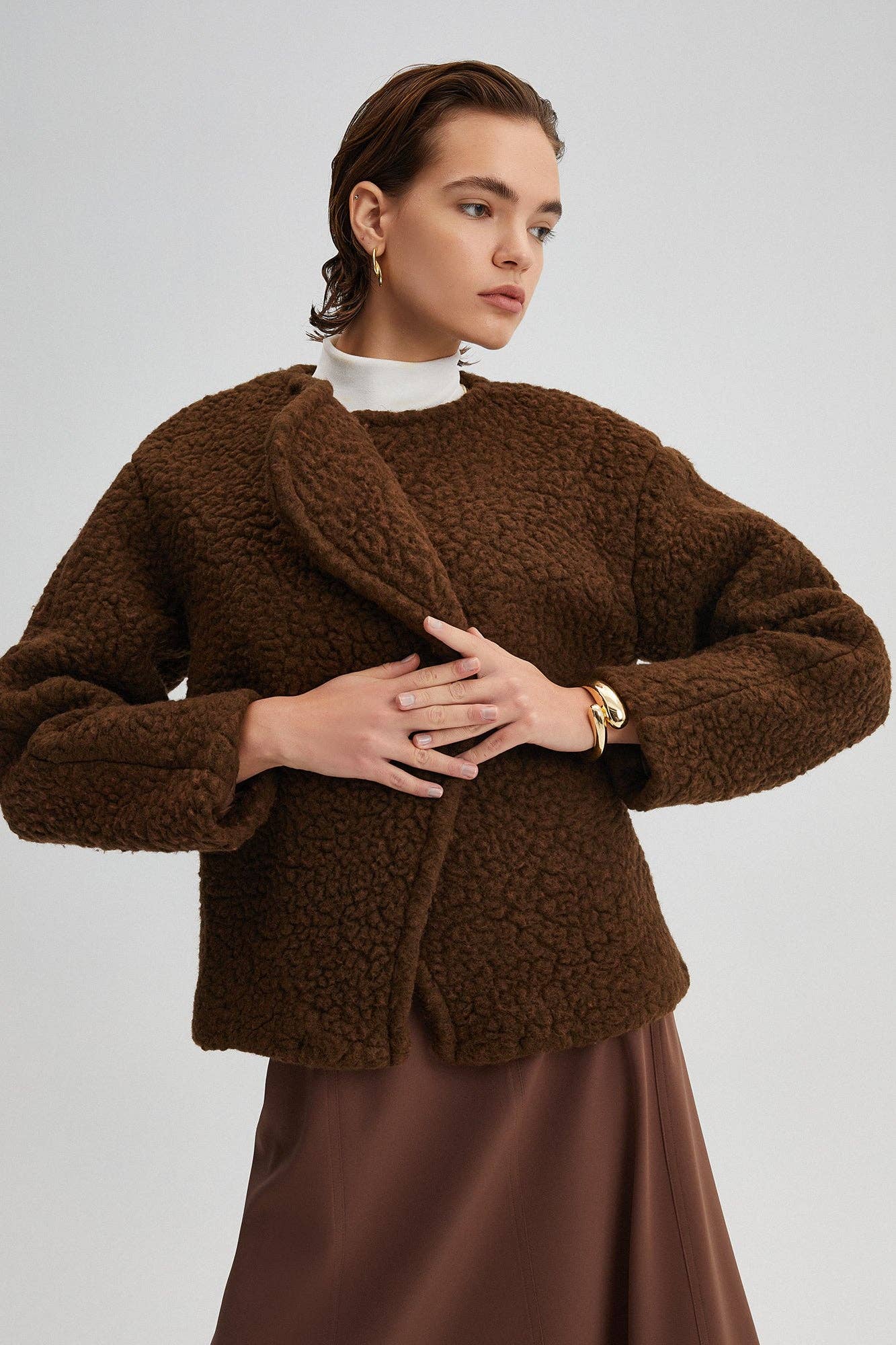 Brown Plush Coat - Mack & Harvie