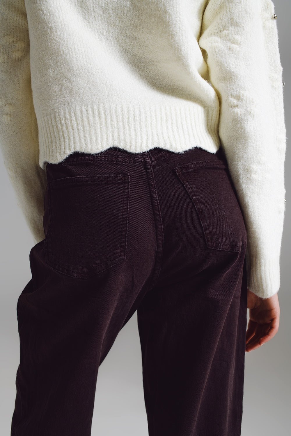 Brown Relaxed Pants With Pocket Detail at the Waist - Mack & Harvie