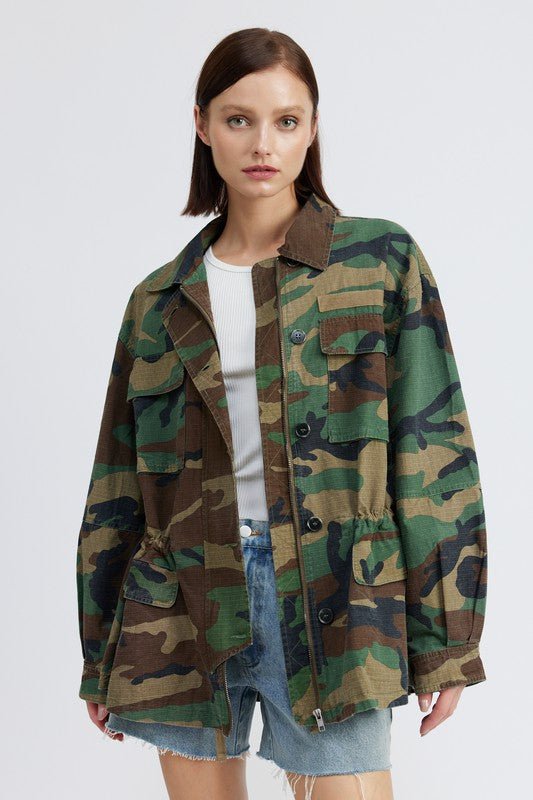 CAMO OVERSIZED JACKET - Mack & Harvie