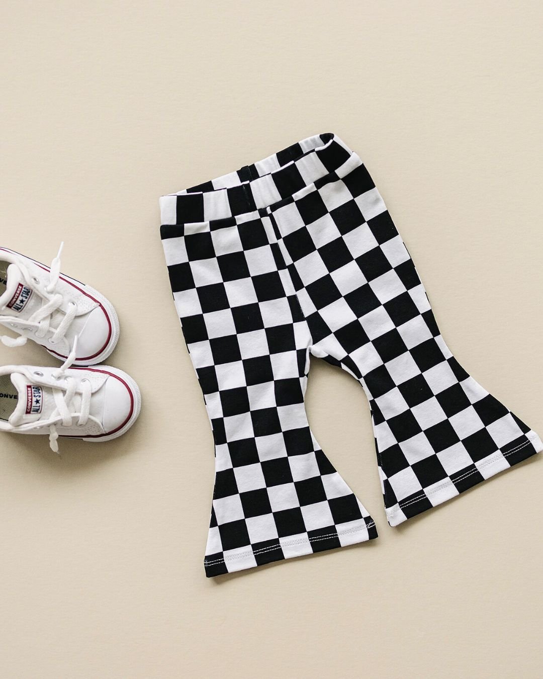 Checkered Flare Pants | Black - Mack & Harvie