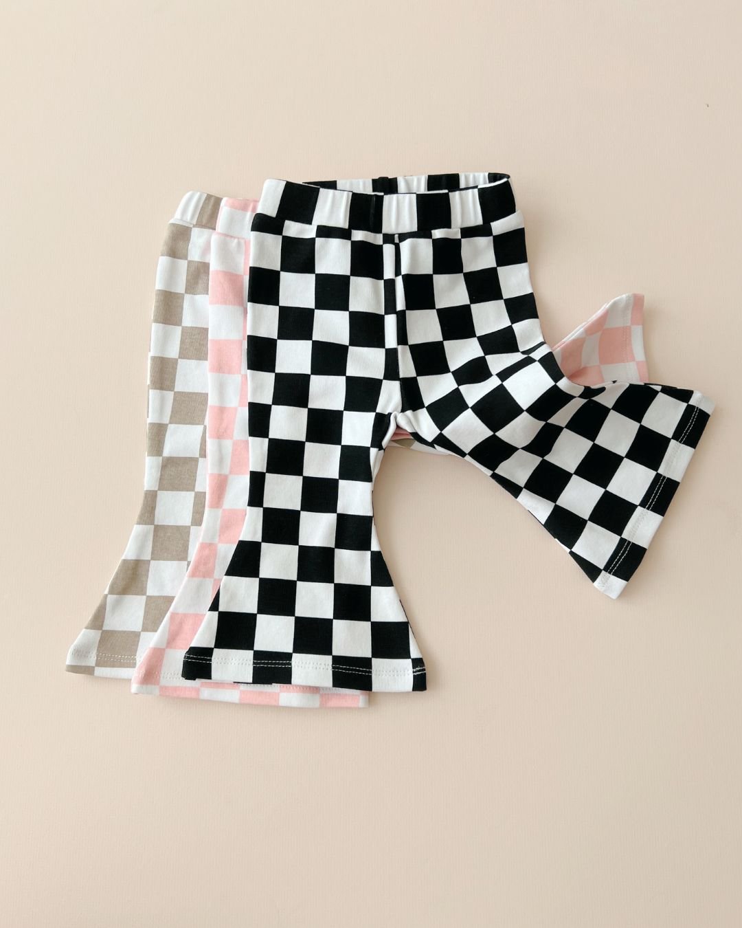 Checkered Flare Pants | Black - Mack & Harvie