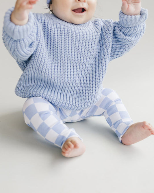 Checkered Leggings | Blue - Mack & Harvie