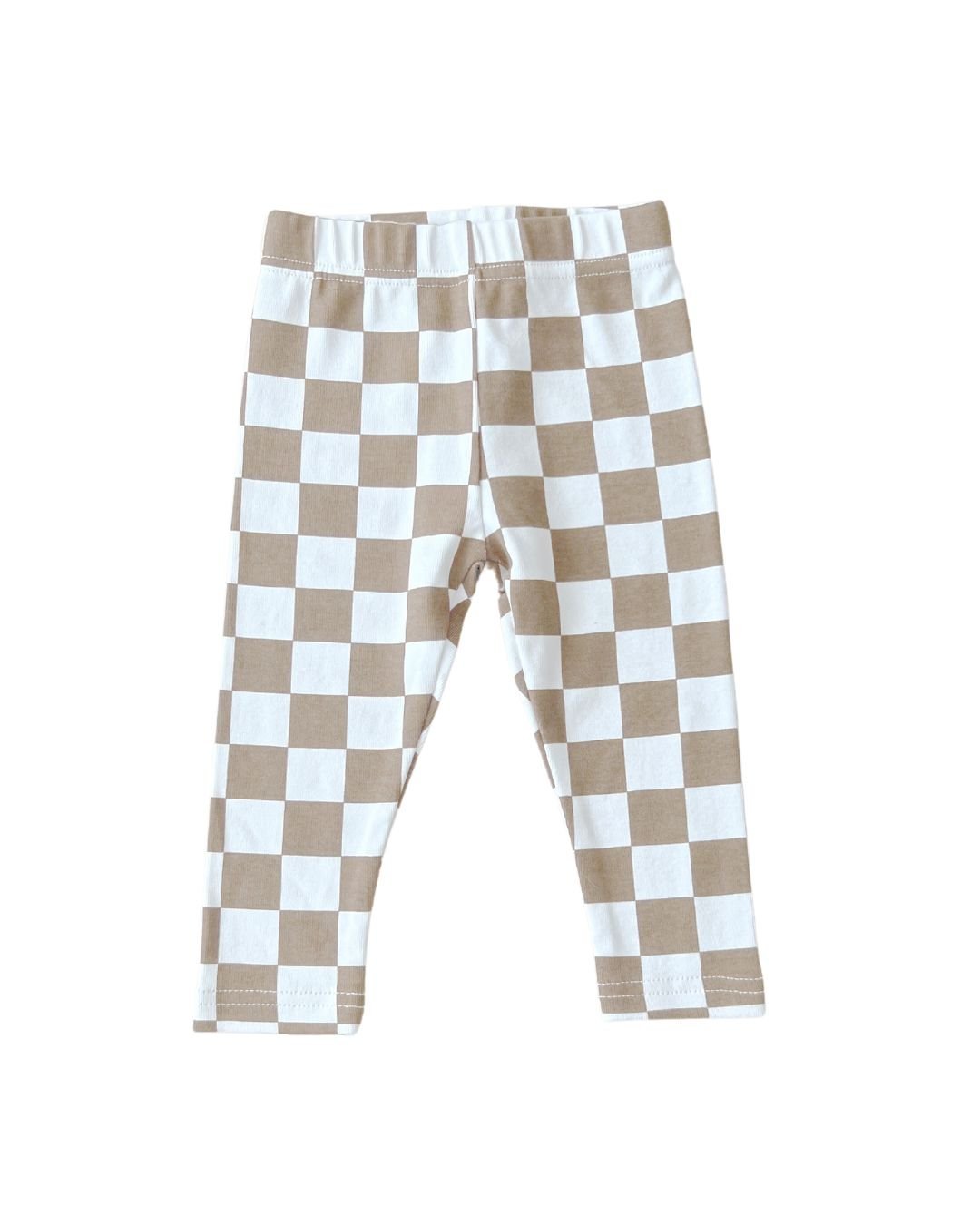 Checkered Leggings | Latte - Mack & Harvie