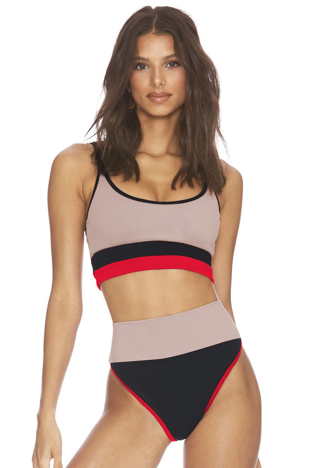 Color Block Spaghetti Strap Two-Piece Swim Set - Mack & Harvie