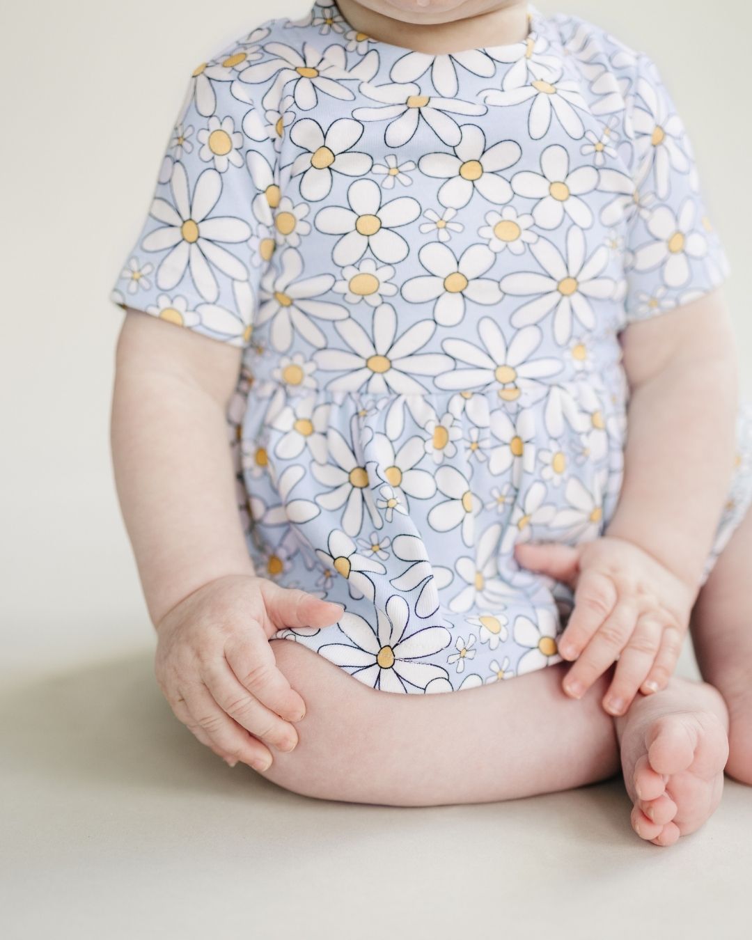 Cotton Peplum Set | Blue Daisy - Mack & Harvie