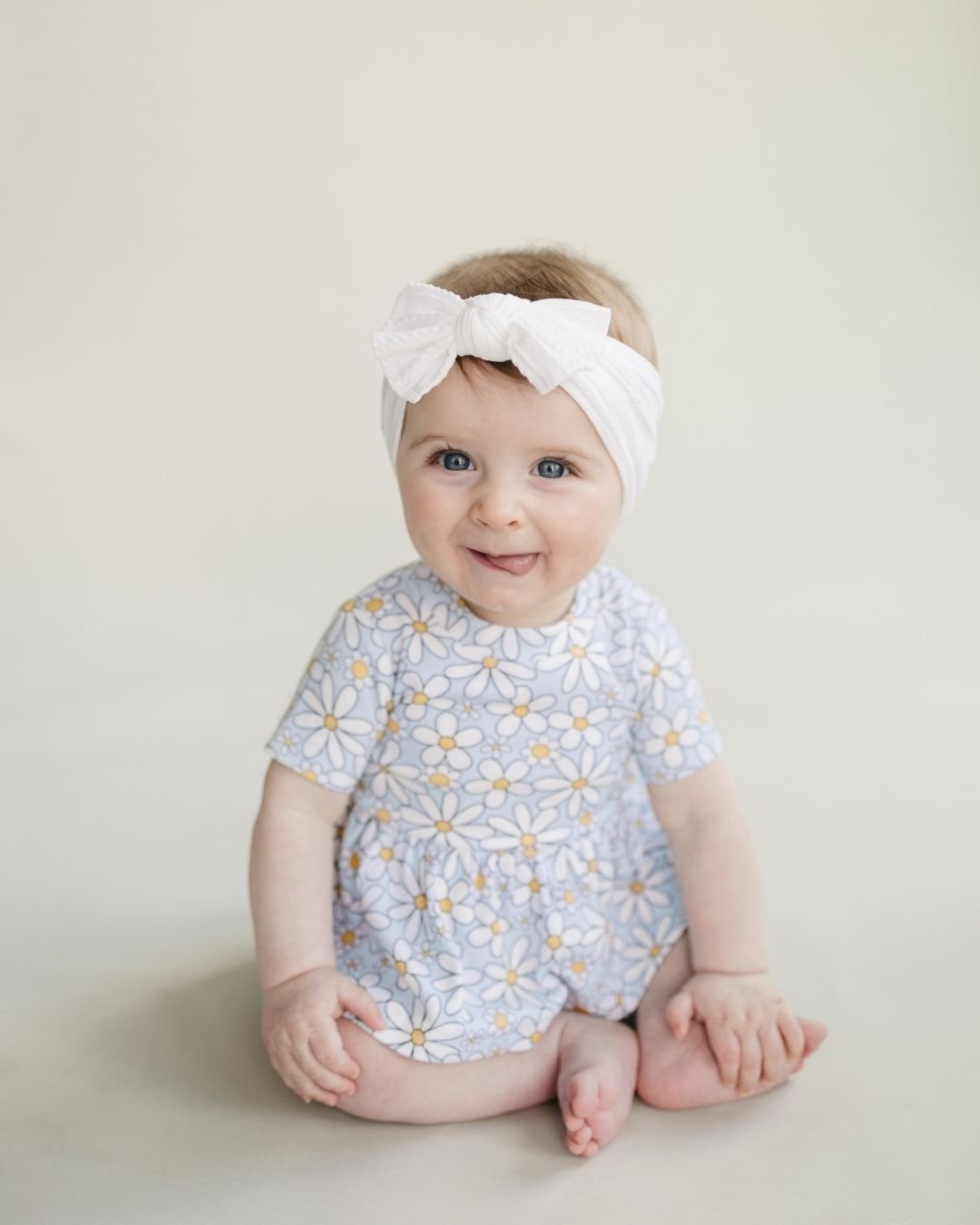 Cotton Peplum Set | Blue Daisy - Mack & Harvie