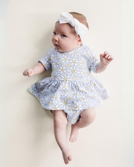 Cotton Peplum Set | Blue Daisy - Mack & Harvie