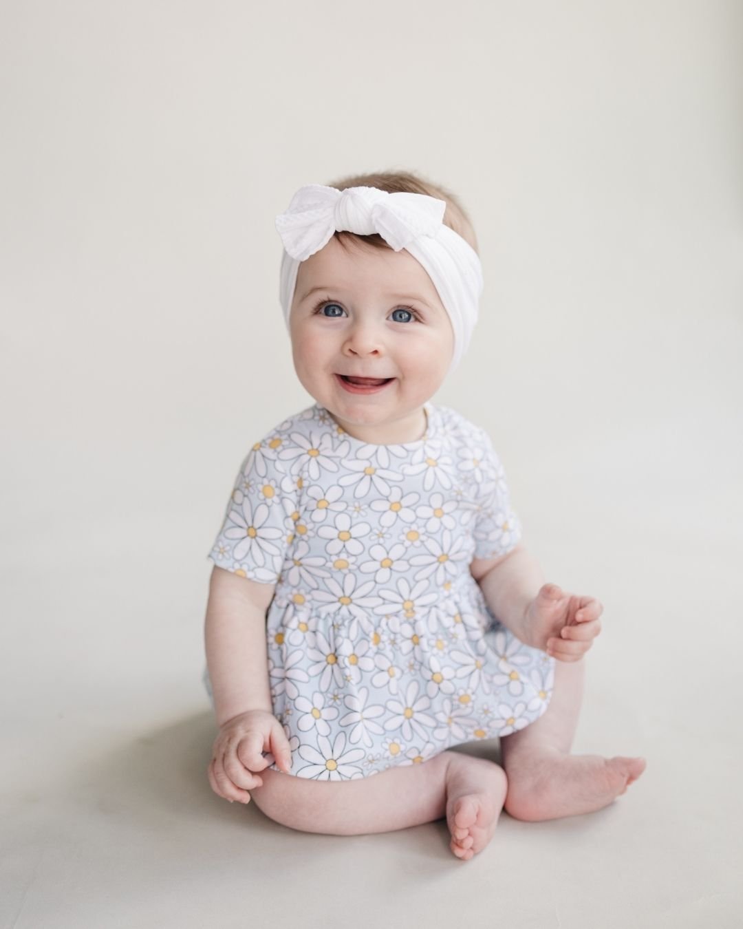 Cotton Peplum Set | Blue Daisy - Mack & Harvie