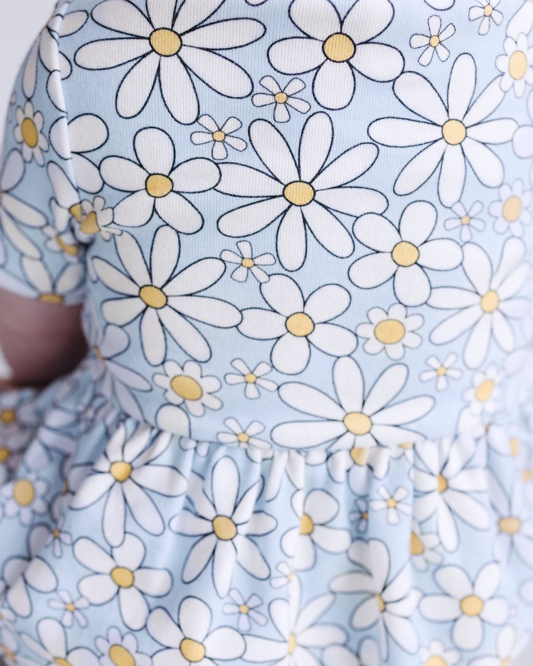 Cotton Peplum Set | Blue Daisy - Mack & Harvie