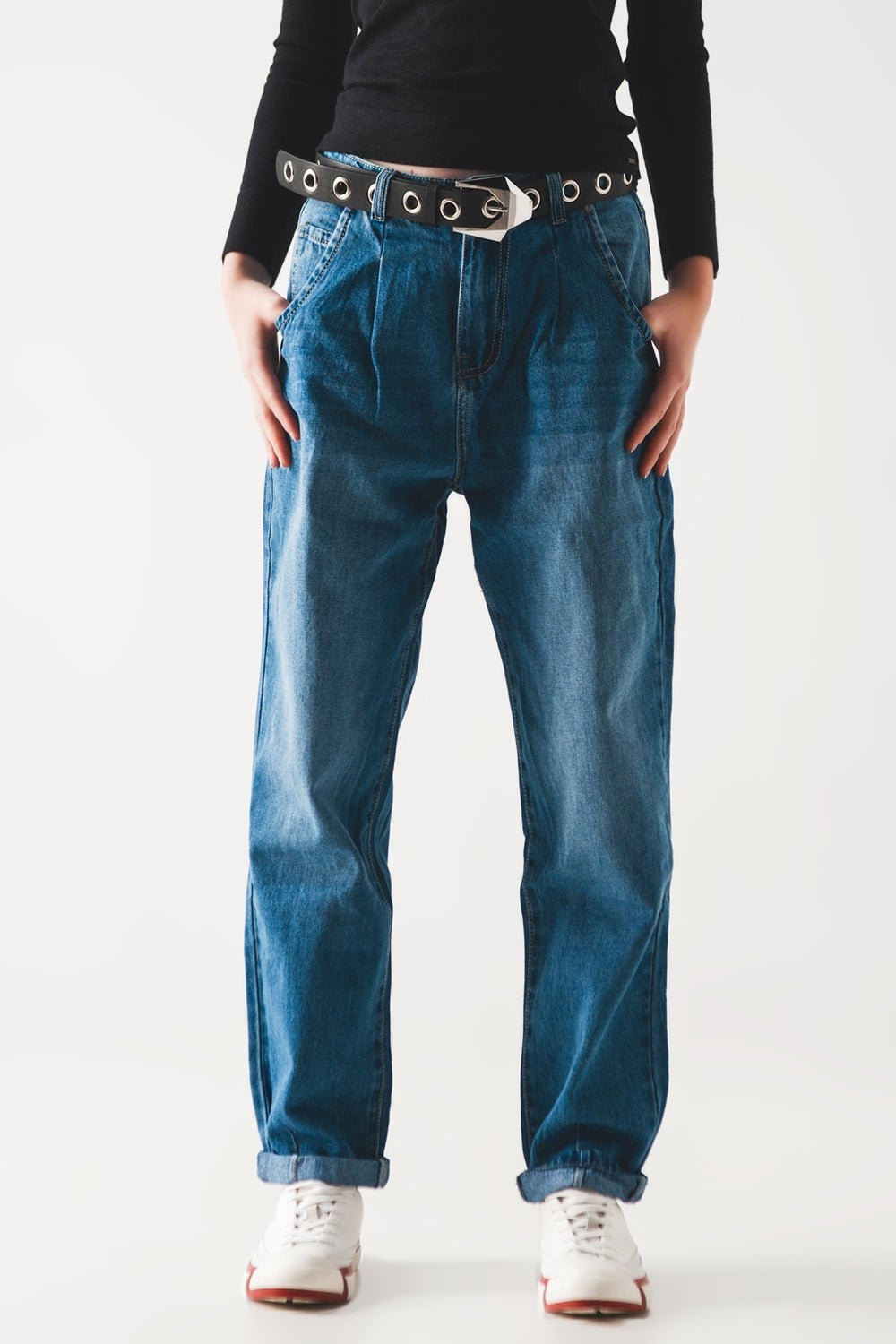 Cotton Skater Tapered Carpenter Jeans in Mid Wash - Mack & Harvie