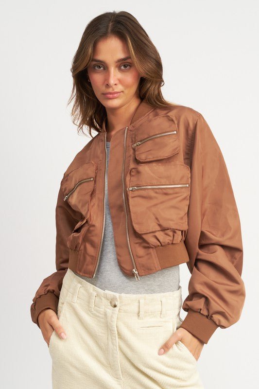 CROPPED BOMBER JACKET - Mack & Harvie