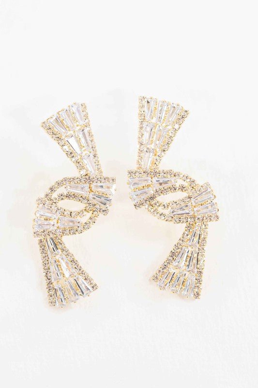 Crystal Ribbon Earrings - Mack & Harvie