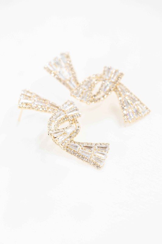 Crystal Ribbon Earrings - Mack & Harvie