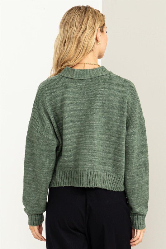 Cute Mood Crop Shoulder Cropped Cardigan Sweater - Mack & Harvie