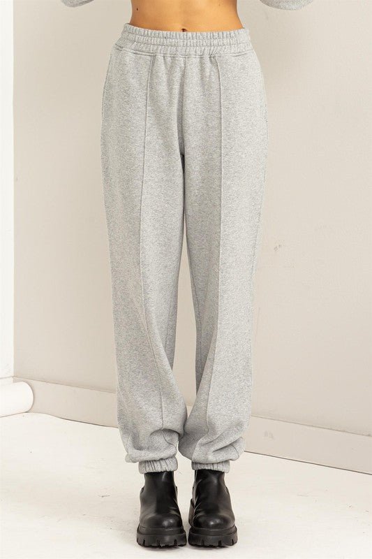 Cute Take High-Waisted Pintuck Sweatpants - Mack & Harvie