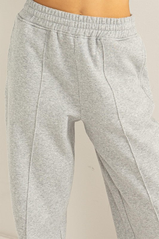 Cute Take High-Waisted Pintuck Sweatpants - Mack & Harvie